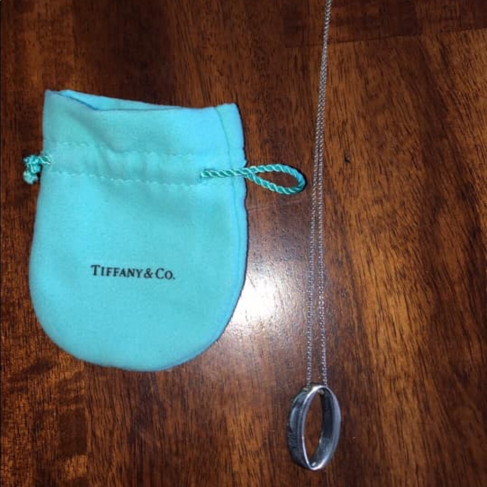 Tiffany & Co Sterling silver oval necklace. 16 in
